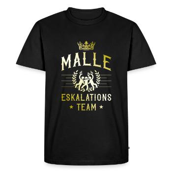 Malle Escalation - Men's Premium Organic T-Shirt - black - Front - Nico (187cm)