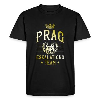 Prague escalation - Men's Premium Organic T-Shirt - black - Front - Nico (187cm)