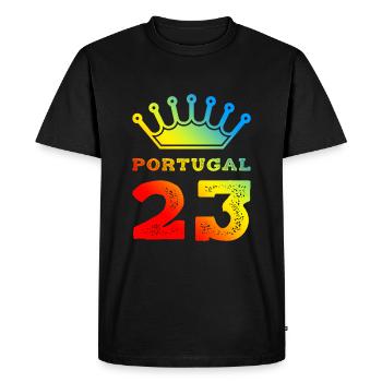 Portugal 23 Maillot 2023 - T-shirt Premium bio Homme - noir - Devant - Nico (187cm)