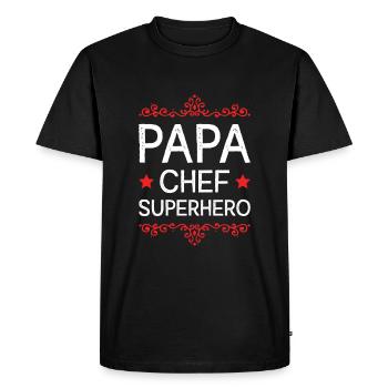 Papa Super-héros Papa - T-shirt Premium bio Homme - noir - Devant - Nico (187cm)