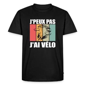J'Peux Pas J'ai Parachute Idée Cadeau Parachutiste - T-shirt Premium bio Homme - noir - Devant - Nico (187cm)