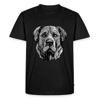 Kangal Dog Portrait - Men's Premium Organic T-Shirt - black - Front - Nico (187cm)