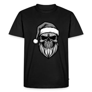 Santa Claus Skull - Men's Premium Organic T-Shirt - black - Front - Nico (187cm)