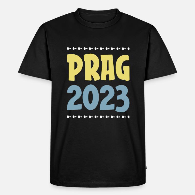 Prag 2023 - Männer Premium Bio T-Shirt - Schwarz