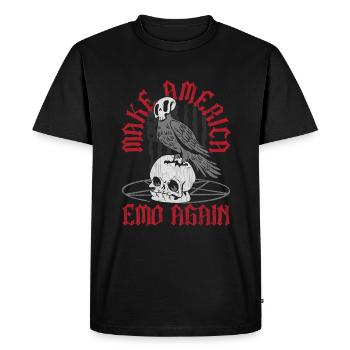 Emoticon Make America Emo Again Emocore Esthétique - T-shirt Premium bio Homme - noir - Devant - Nico (187cm)