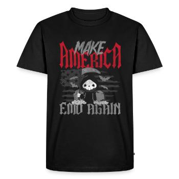 Emoticon Make America Emo Again Emocore Esthétique - T-shirt Premium bio Homme - noir - Devant - Nico (187cm)