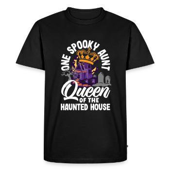 One Spooky Aunt Retro Halloween Costume - Men's Premium Organic T-Shirt - black - Front - Nico (187cm)