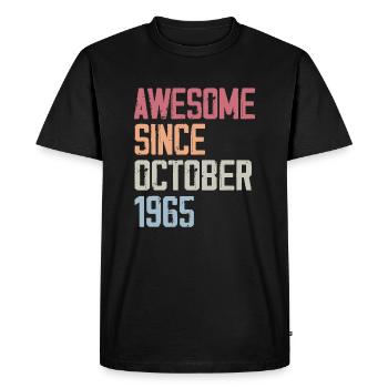 Bogosse Né en en Octobre 1965 - Fête D'anniversair - T-shirt Premium bio Homme - noir - Devant - Nico (187cm)