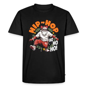 Hip-hop ho ho ho DJ Xmas Hip Hop Breakdance - T-shirt Premium bio Homme - noir - Devant - Nico (187cm)