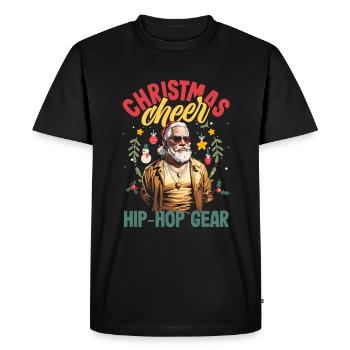 Joie de Noël, équipement hip-hop DJ Xmas Hip Hop - T-shirt Premium bio Homme - noir - Devant - Nico (187cm)