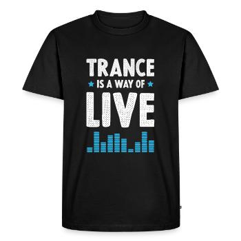 Trance Music - Men's Premium Organic T-Shirt - black - Front - Nico (187cm)