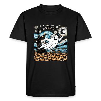 Van Ghost Art Professeur d’Halloween - T-shirt Premium bio Homme - noir - Devant - Nico (187cm)