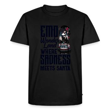 Emo Wonderland où la tristesse rencontre Santa Emocore - T-shirt Premium bio Homme - noir - Devant - Nico (187cm)