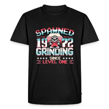 Engendré en 1972 Grinding depuis Level One Funny Gamer - T-shirt Premium bio Homme - noir - Devant - Nico (187cm)