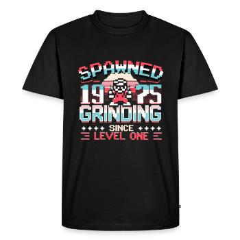 Engendré en 1975 Grinding depuis Level One Funny Gamer - T-shirt Premium bio Homme - noir - Devant - Nico (187cm)