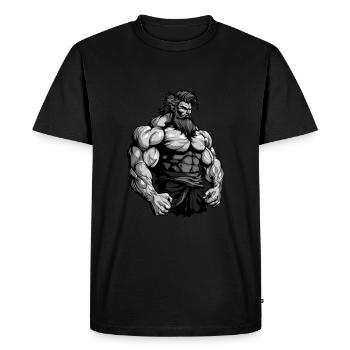 Bodybuilder Muscles Workout Gym - T-shirt Premium bio Homme - noir - Devant - Nico (187cm)