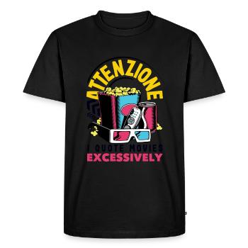 Citation du film Attenzione - T-shirt Premium bio Homme - noir - Devant - Nico (187cm)