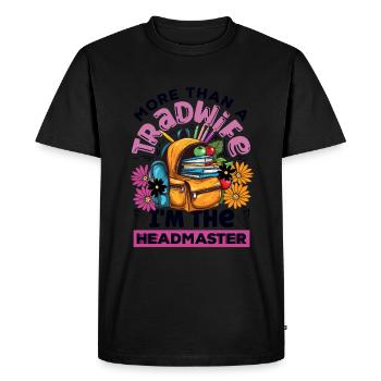 Classique Homeschool Maman Tradwife Homeschooling - T-shirt Premium bio Homme - noir - Devant - Nico (187cm)