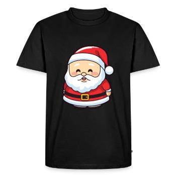 Père Noël drôle de Noël - T-shirt Premium bio Homme - noir - Devant - Nico (187cm)