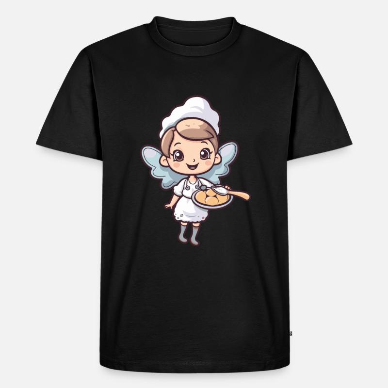 Backfee Fee Backen Kochen - Männer Premium Bio T-Shirt - Schwarz
