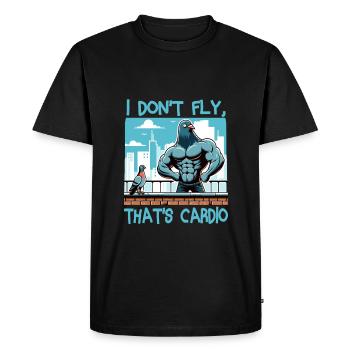 Pigeon Entraînement Musculation Fitness Gym Muscle - T-shirt Premium bio Homme - noir - Devant - Nico (187cm)