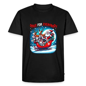 Dogs for Everybody Festive Dogs for Everybody - Men's Premium Organic T-Shirt - black - Front - Nico (187cm)