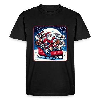 Dogs for Everybody Festive Dogs for Everybody - Men's Premium Organic T-Shirt - black - Front - Nico (187cm)