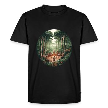 Cérémonie de l’Ayahuasca de la forêt tropicale - T-shirt Premium bio Homme - noir - Devant - Nico (187cm)