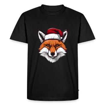 Fox Head Christmas Christmas - Men's Premium Organic T-Shirt - black - Front - Nico (187cm)