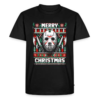 Merry Creepmas Festif Slasher Moche Noël - T-shirt Premium bio Homme - noir - Devant - Nico (187cm)
