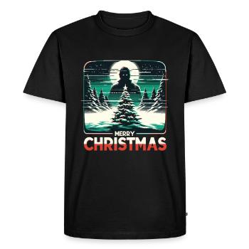 Merry Christmas Festive Slasher Candy Cane Menace - Men's Premium Organic T-Shirt - black - Front - Nico (187cm)
