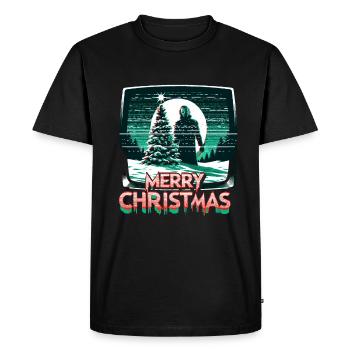 Merry Christmas Festive Slasher Candy Cane Menace - Men's Premium Organic T-Shirt - black - Front - Nico (187cm)