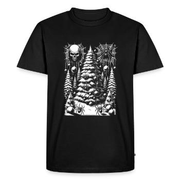Frightful Festive Forest Gothic Winter - Men's Premium Organic T-Shirt - black - Front - Nico (187cm)