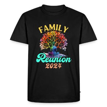 Réunion de famille 2024 - Family Design - T-shirt Premium bio Homme - noir - Devant - Nico (187cm)