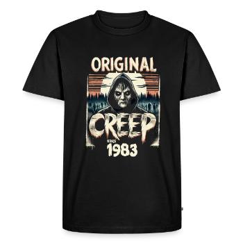 Vintage Creep depuis 1983 - anniversaire d’horreur rétro - T-shirt Premium bio Homme - noir - Devant - Nico (187cm)