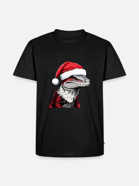 LizardChristmas Animal Head Lizard - Men's Premium Organic T-Shirt - black