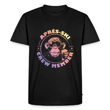 Monkey Après Ski Team Saying Colorful - Men's Premium Organic T-Shirt - black - Front - Nico (187cm)