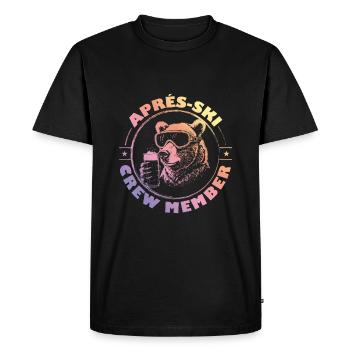 Équipe d’après-ski Bear disant coloré - T-shirt Premium bio Homme - noir - Devant - Nico (187cm)