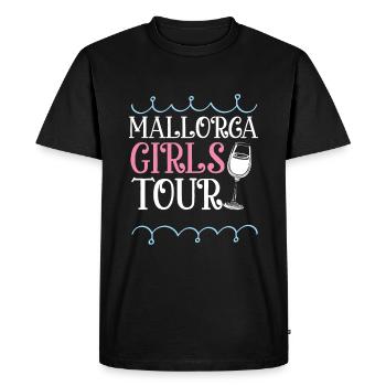 Mallorca Girls Tour Heart - Men's Premium Organic T-Shirt - black - Front - Nico (187cm)