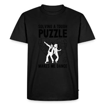 Célébrer les victoires difficiles en casse-tête - T-shirt Premium bio Homme - noir - Devant - Nico (187cm)