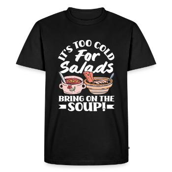 Apportez la soupe douillette - T-shirt Premium bio Homme - noir - Devant - Nico (187cm)