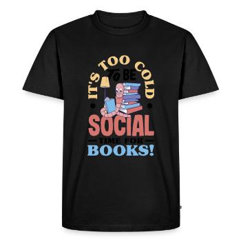 ime for Books Cozy Reading - Men's Premium Organic T-Shirt - black - Front - Nico (187cm)