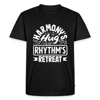 Émotionnel Zen Évasion Relaxation Focus Mélomane - T-shirt Premium bio Homme - noir - Devant - Nico (187cm)