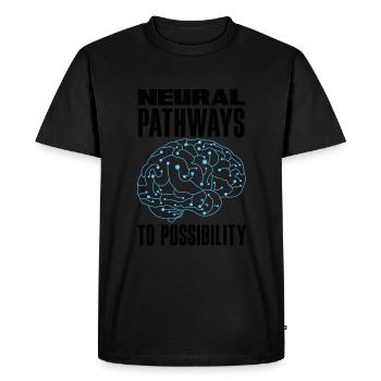 Libérez la neuroplasticité potentielle de votre cerveau - T-shirt Premium bio Homme - noir - Devant - Nico (187cm)