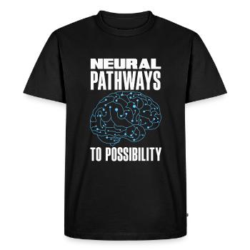 Libérez la neuroplasticité potentielle de votre cerveau - T-shirt Premium bio Homme - noir - Devant - Nico (187cm)