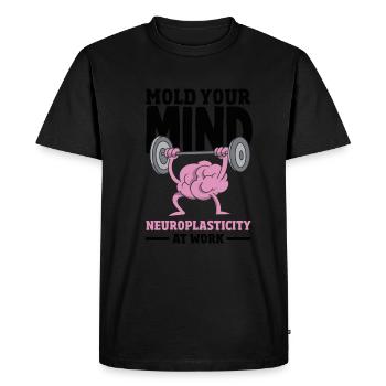 Libérez le potentiel de neuroplasticité de votre cerveau - T-shirt Premium bio Homme - noir - Devant - Nico (187cm)