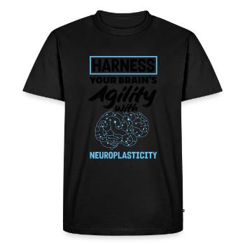 Libérez le potentiel de neuroplasticité de votre cerveau - T-shirt Premium bio Homme - noir - Devant - Nico (187cm)