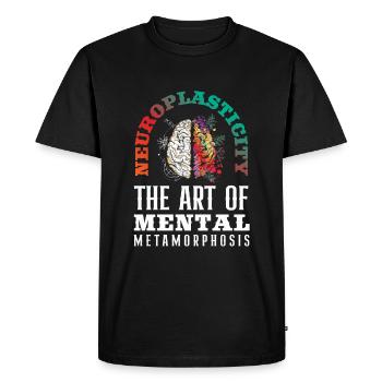 Libérez la neuroplasticité potentielle de votre cerveau - T-shirt Premium bio Homme - noir - Devant - Nico (187cm)