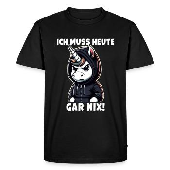 Je n’ai rien de sarcastique aujourd’hui - T-shirt Premium bio Homme - noir - Devant - Nico (187cm)
