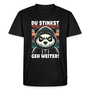 Tu pues Allez-y ! Sarcastique - T-shirt Premium bio Homme - noir - Devant - Nico (187cm)